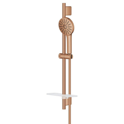 Grohe Vitalio Joy Glijstangset - 60cm - ronde handdouche - 3 straalsoorten - brushed warm sunset (koper)