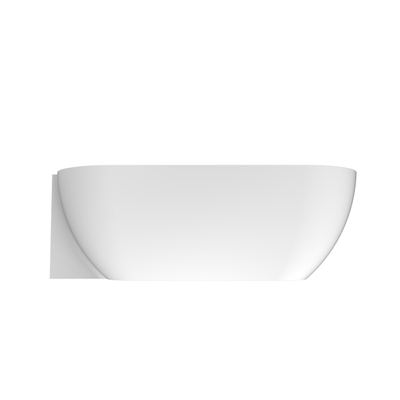Arcqua Havana Baignoire îlot demi-encastrée - 170x80cm - gauche - blanc mat