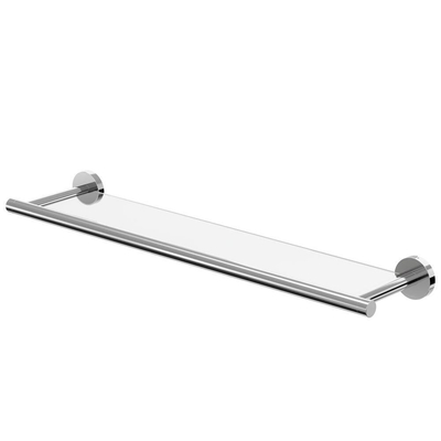 Tiger Boston Étagère - 58x13x5cm - poli inox/ verre clair