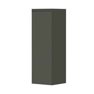 INK Badkamerkast - 35x35x106cm - 1 deur - Links en rechtsdraaiend - greeploos - MDF lak - mat beton groen