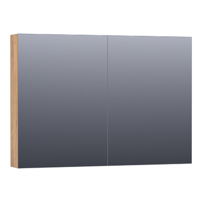 BRAUER Impress armoire de toilette - 100x70x15cm - sans éclairage - 2 portes miroir double face - Château