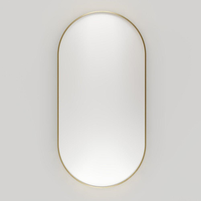 Miroir Haceka Deco - 80x40cm - ovale - or brossé