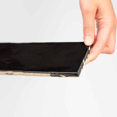 Cifre Ceramica Colonial Carrelage mural - 7,5x30cm - 8,6mm - Rectangle - Noir brillant