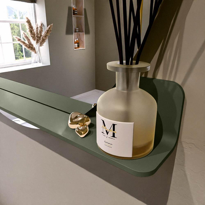 Mondiaz SPOT spiegel – Ø110 cm – met planchet – Army (groen)