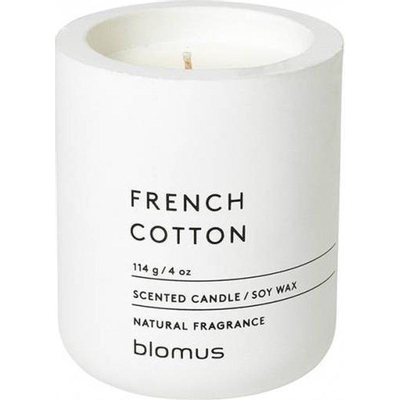 Blomus Fraga Geurkaars french cotton hoogte 8cm diameter 6.5cm lily wit SHOWROOMMODEL