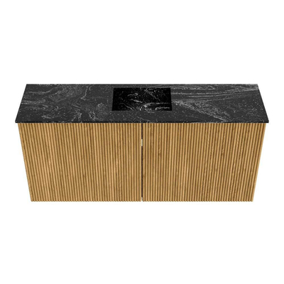 Mondiaz JOYA-DLUX 90cm meuble de salle de bains - couleur Chêne - Vasque FAYE position Milieu 1 trou de robinet couleur Lava.