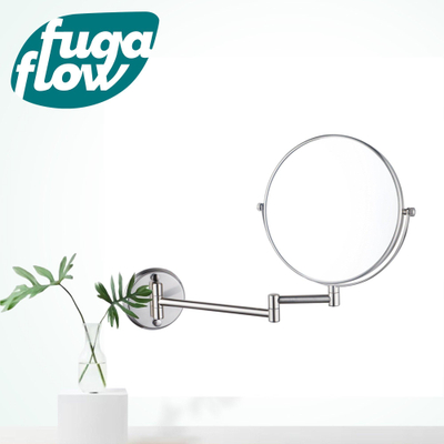 Fugaflow miroir de maquillage - 20cm - rond - PVD - inox brossé