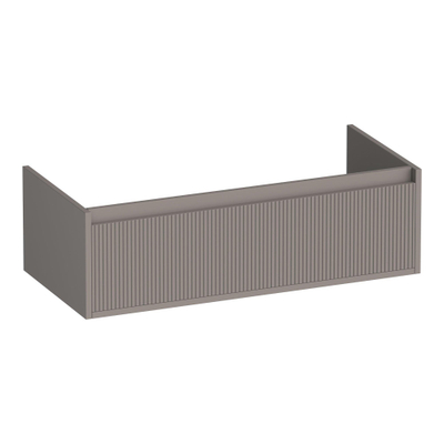 BRAUER Hope Wavy meuble sous-lavabo 100 1 tiroir softclose sans poignée - 1 découpe pour siphon - taupe mat