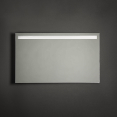 Adema Squared badkamerspiegel 120x70cm met bovenverlichting LED met spiegelverwarming en sensor schakelaar