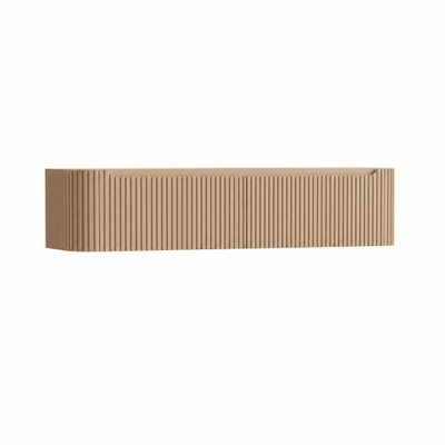 H&R Badmeubelen Juice Wastafelonderkast - 180x45x40cm - afgeronde hoeken - 3D-front - 2 lades - geïntegreerde greep - peach
