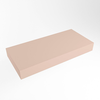 Mondiaz TOP 46 Plan vasque suspendu - 100x46x12cm - adapté pour vasque à poser - Solid surface - Rosee