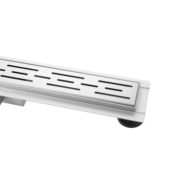 FugaFlow Efficiente Caniveau de douche à grille - 80cm - avec grille - avec bride - inox brossé
