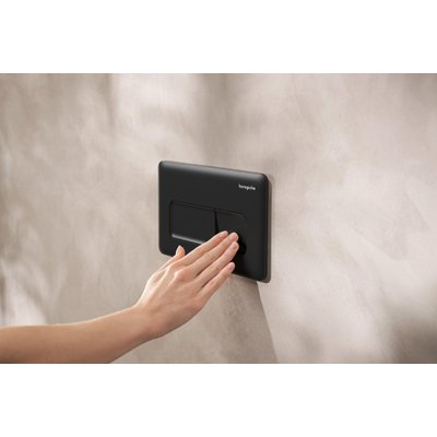 Hansgrohe iFrame Original Q drukplaatvoor dual flush mat zwart
