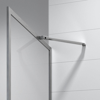 Sealskin Contour inloop douche type A3 88 cm breed, 200 cm hoog, RVS, 6 mm helder veiligheidsglas