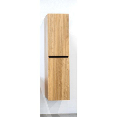 Saniclass Holz Base Hoge Kast - 160cm - 2 deuren - greeploos - eiken OUTLETSTORE