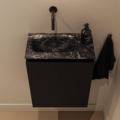 MONDIAZ TURE-DLUX Meuble toilette - 40cm - Urban - EDEN - vasque Lava - position gauche - sans trou de robinet
