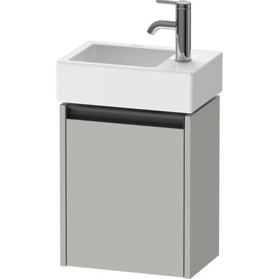 Duravit Ketho.2 Wastafelonderbouwkast - met 1 deur - 36.4x23.8x44cm links - met greep antraciet - betongrijs mat