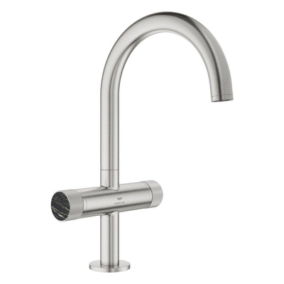 Grohe Atrio private collection Mitigeur lavabo L size avec bouton Supersteel