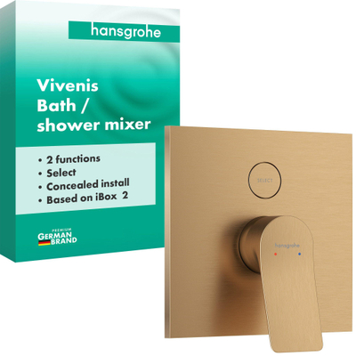 Hansgrohe Vivenis inbouw badmengkraan iBox Universal 2 Brushed Bronze