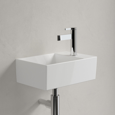 Villeroy & Boch memento 2.0 fontein - 40x26cm - 1 kraangat - zonder overloop CeramicPlus - White Alpine (glans wit)