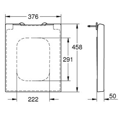 GROHE Cube abattant de WC en céramique avec SoftClose et déclipsage rapide blanc