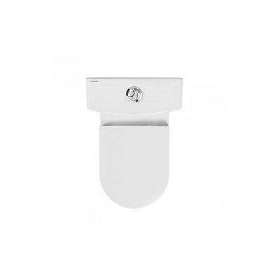 QeramiQ Urby staand toilet - 60.2x35.9x83.7cm - spoelrandloos - zitting - reservoir - wit