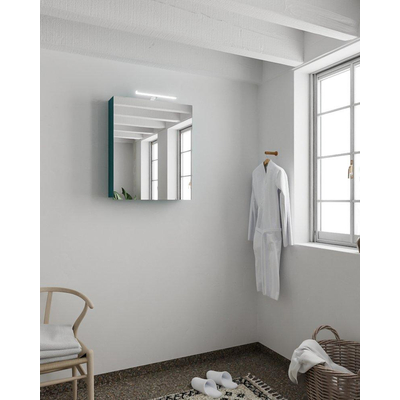 Mondiaz CUBB armoire de toilette – 60 x 70 x 18 cm – 1 porte – Smag (vert)