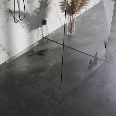 Brauer Douchegoot - 70x7.5cm - muurflens - tegelinlegrooster omkeerbaar - RVS - RVS - geborsteld RVS