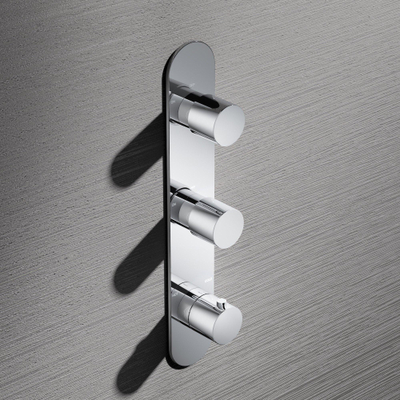 Hotbath Buddy mitigeur thermostatique encastré avec 2 robinets d'arrêt vertical chrome