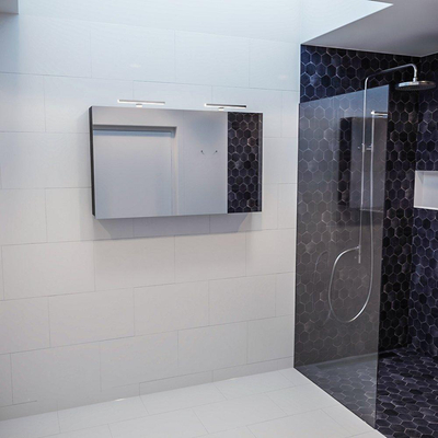 Mondiaz CUBB Armoire de toilette miroir - 120x70cm - 2 portes - Dark Brown (Brun)