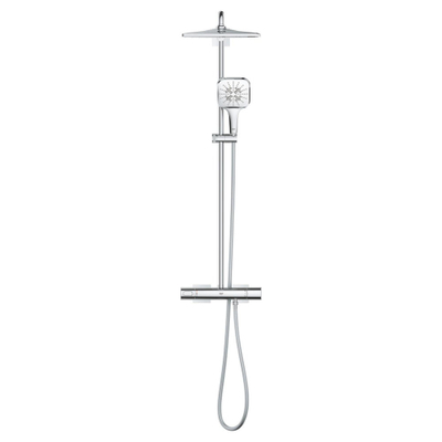 GROHE Rainshower SmartActive 310 mono colonne de douche avec mitigeur thermostatique avec douche de tête Rainshower Mono 310 et douchette Rainshower SmartActive 130 Cube Chromé