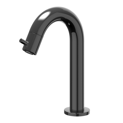 IVY Bond Robinet de lave-mains - courbé - posé - bas - Chrome noir PVD