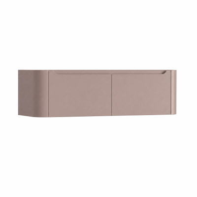 H&R Badmeubelen Juice Wastafelonderkast - 140x45x40cm - afgeronde hoeken - 2 lades - geïntegreerde greep - strawberry