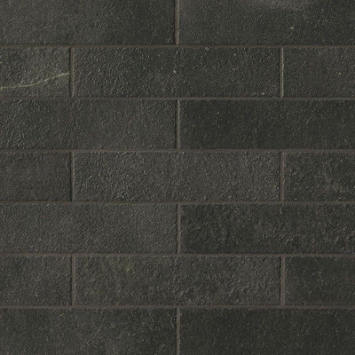 Fap ceramiche maku dark 7,5x30cm carreau de mur aspect pierre naturelle mat anthracite