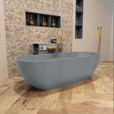 MONDIAZ ROCK Vrijstaand bad - 170x70cm - kleur Plata / Plata