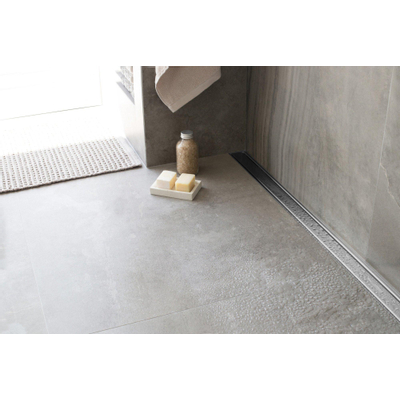 Easydrain Compact Zero afvoergoot 6x80cm enkele plaat met zijuitloop 50mm RVS TWEEDEKANS