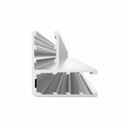 FugaFlow Eccelente Vetro Paroi latérale - 30x200cm - verre fumé - 8mm - avec profilé d'angle - Blanc mat