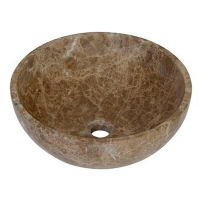 Plieger Round waskom - 38x38x13.6cm - marmer bruin TWEEDEKANS