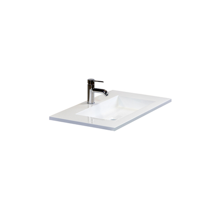 HR Badmeubelen Thin vasque pierre artificielle 80,5x2x45,5cm blanc brillant 1tr