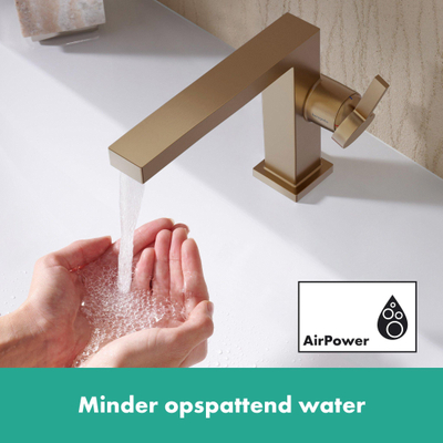 Hansgrohe Tecturis E 1 greeps wastafelkraan - 110 Fine - coolstart - zonder waste set - geborsteld brons
