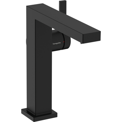 Hansgrohe Tecturis E 1 greeps wastafelkraan - 150 Fine - coolstart - met PushOpen - waste set - mat zwart