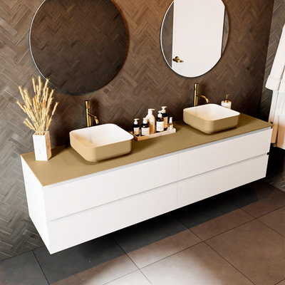 Mondiaz TOP 51 Topblad - 200x51x0.9cm - geschikt voor afdekplaat - Solid surface - Oro