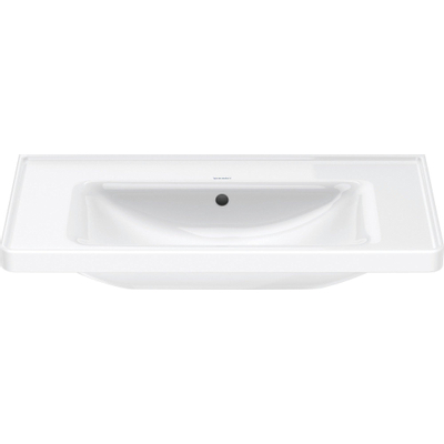 Duravit d-neo lavabo avec verre merveilleux 80x48x16.5cm 1 trou pour robinetterie rectangle céramique blanc