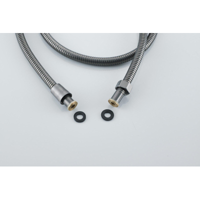 Fortifura Calvi doucheslang Metaal - 150cm - PVD - geborsteld gunmetal (antraciet)