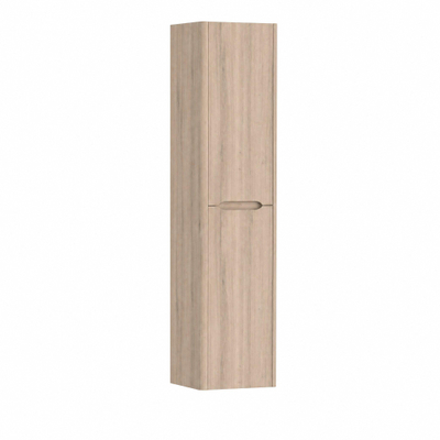 H&R badmeubelen Juice Hoge Kast - 40x35x170cm - met ronde hoeken - 2 deuren - rechtsdraaiend - rockford oak