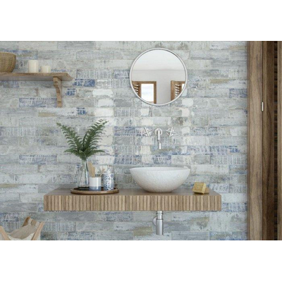 ÉCHANTILLON Terravito Pavero Carreau mural - 7.5x30cm - Rectangulaire - 8.6mm - Wood White brillant