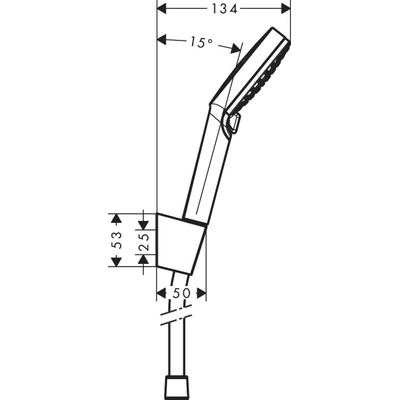 Hansgrohe Crometta Badoucheset Vario - ecosmart - 9 l/min/Porter S - doucheslang - 160cm chroom/w - wit chroom
