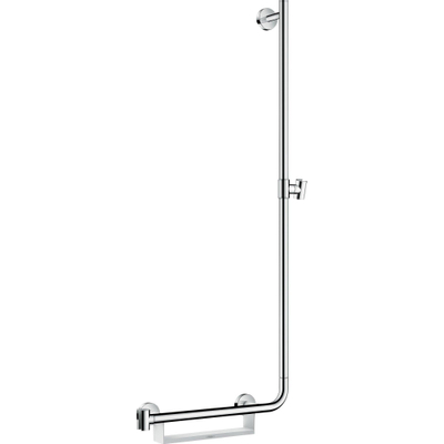 Hansgrohe unica comfort barre de douche coulissante 110 droite avec poignée gauche chrome blanc