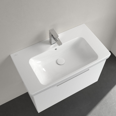 Villeroy & Boch Architectura wastafel - 80x44.5cm - met 1 kraangat - met overloop CeramicPlus - White Alpine (glans wit)