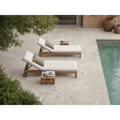 Modano Palma Lura vloer- en wandtegel - 60x60cm - 9mm - gerectificeerd - R10 - terrazzo - mat ivory (beige)